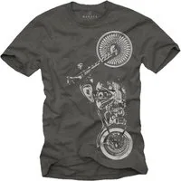 MAKAYA T-Shirt Motorrad Bekleidung - Biker T-Shirt Männer Geschenke Motorradfahrer mit Druck