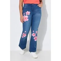 Angel of Style Regular-fit-Jeans Bootcut-Jeans Lea Stretchdenim Blüten 5-Pocket