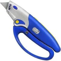 S&R Teppichmesser Automatisches Profi Cuttermesser 175mm, Handschutz, SK5 Stahl, (6-tlg), praktische Mechanik zum Ein- und Ausfahren der Klinge