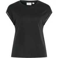 Vila Kurzarmshirt VIMODALA C/S O-NECK DETAIL TOP - NOOS