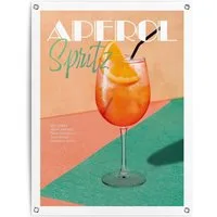 Reinders! Poster Aperol Time, Garten - Orange - Leinwand - Essen und Trinken - 60x80 cm