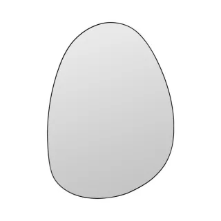 Edaxo Wandspiegel, Schwarz, Glas, 55x75x0.4 cm, Spiegel, Wandspiegel