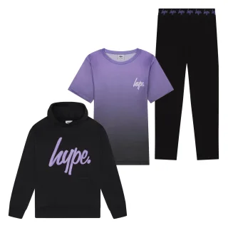 Mädchen 3-teiliges Set Incept Hoodie, kurzärmeliges Top & Leggings
