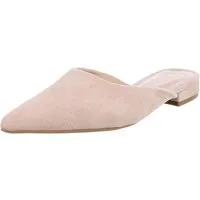 Ital-Design Elegante Slipper aus Wildlederimitat für Damen Pantolette (89372414) Blockabsatz Pantoletten in Beige