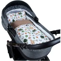 Kinderdecke BABYLUX Babydecke MINKY 2Set Kuscheldecke Decke 75 x 60cm Kinderwagen, BabyLux, MP152 - Braun + Wald