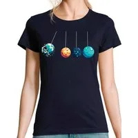Youth Designz T-Shirt Damen T-Shirt mit coolen Planeten Print mit trendigem Motiv