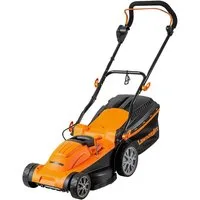 Lawnmaster Elektrorasenmäher 1600W 37cm, 6-fache Schnitthöhenverstellung 20-70 mm, 37 cm Schnittbreite, mit 40L Fangbox