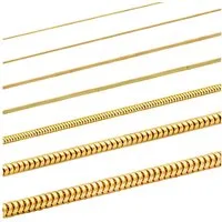 HOPLO Schlangenkette Goldkette Schlangenkette Länge 42cm - Breite 1,2mm - 750-18 Karat Gold