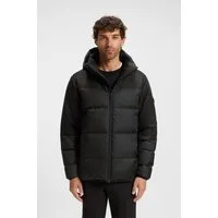 BOSS GREEN Daunenjacke abnehmbare Kapuze, Regular Fit, warm wattiert