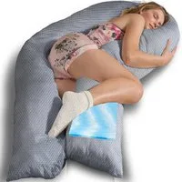 Traumreiter Seitenschläferkissen Traumreiter U Visco Kissen mit Bezug Velour Deluxe