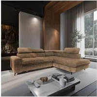 Masseno Ecksofa VELISS mit Schlaffunktion L-Form, Sofa mit Bettkasten