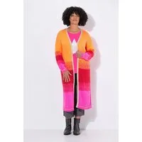 Angel of Style Strickjacke Long-Strickjacke Blockstreifen-Farbverlauf