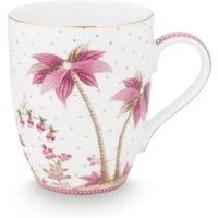 PiP Studio Becher Jolie Dots Gold Pink Becher Large 350ml, Porzellan