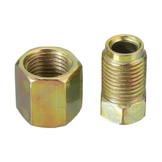 25x Male+25x Female M10 Copper Brake Pipe Fittings Metric Nuts For 3/16" Tube