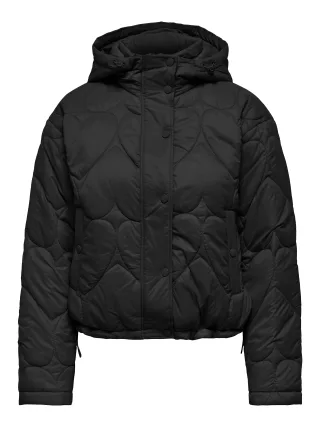 ONLY - ONLTAHIA LW HEART HOOD JACKET CC OTW Black - Gr. - M