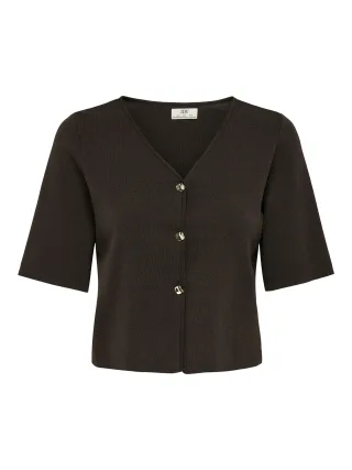 JDY - JDYASTRA 3/4 V-NECK BUTTON CARDIGAN KNT Coffee Bean - Gr. - XL