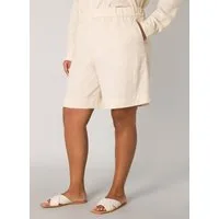 Base Level Curvy Relaxshorts YARDAN Sommerhose aus Leinen und Viskose und mit elastischem Bund