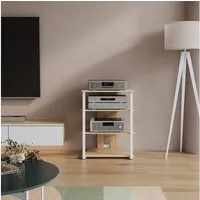 Vicco Bücherregal Tonar, Sonoma/Weiß, 61 x 78 cm 4 offene Ablageflächen, 1-tlg.