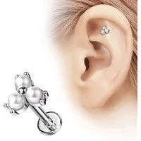 Taffstyle Piercing-Set Universal Ohr Tragus Knorpel Piercing Stecker Perlen Set (Vielseitiger Piercingschmuck mit Perlenkopf perfekt als Geschenkidee für jeden Anlass)