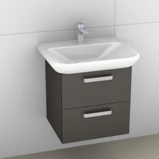 Artiqua 413 Waschtischunterschrank für MyDay 125460 Stahlgrau Metallic, 413-WU2L-K90-7141-88 413-WU2L-K90-7141-88
