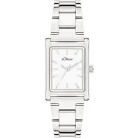 s.Oliver Quarzuhr Line Time SO-4555-MQ, Armbanduhr, Damenuhr, Edelstahlarmband, analog