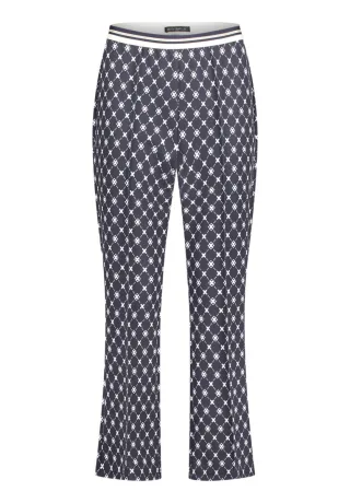 Betty Barclay - Gemusterte 3/4-Hose blau - Gr. - 40