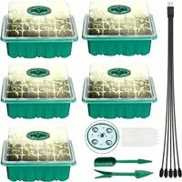 AFKSMILE Frühbeetaufsatz Zimmergewächshaus Anzuchtkasten, 5 Stück Mini Gewächshaus Set