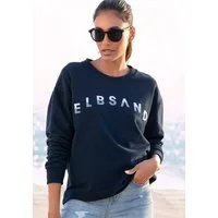 Elbsand Sweatshirt Sontje mit Flockprint vorne, sportlich-casual
