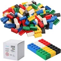 Katara 120 Steckbausteine 4x2 Noppen, Spielzeug Konstruktionsspielsteine, (Packung), 100% Kompatibel Sluban, Papimax, Q-Bricks, LEGO®