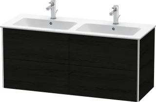 Duravit XSquare Waschtischunterbau wandhängend Eiche Schwarz Matt 1280x478x560 mm - XS417501616 XS417501616