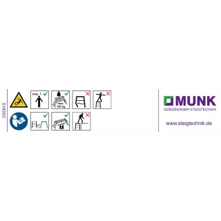 Munk Hinweis-Aufkleber für Arbeitsdiele - 019161