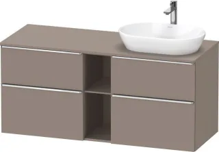 Duravit D-Neo Konsolenwaschtischunterbau wandhängend Basalt Matt 1400x550x664 mm - DE4970R10430000 DE4970R10430000