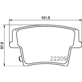 Hella Bremsbel?ge hinten 8DB355023-101 Chrysler 300c Dodge Challenger Charger