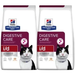Hill's Prescription Diet i/d Trockenfutter für Katzen mit Huhn, Adult, zur Unterstützung der Verdauung 2x3 kg