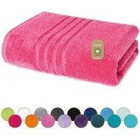 Lavea Badetuch Bali Duschtuch 100x150 cm Duschtuch 70x140 cm, Weiches Bio-Baumwollfrottee (1-St), Handtuch, GOTS-zertifiziert, extra saugstark mit 500g/m²