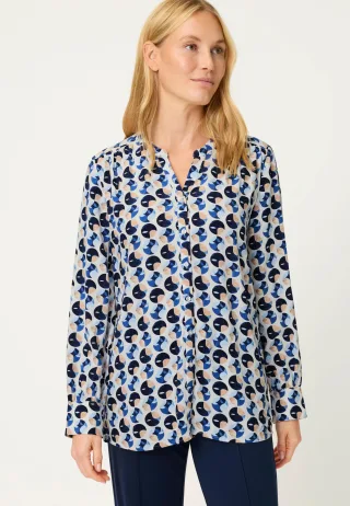 Olsen - Blouse Woven Long Sleeves ink blue - Gr. - 40