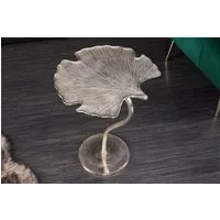 riess-ambiente Beistelltisch GINKGO LEAF 55cm silber (Einzelartikel, 1-St), Wohnzimmer · Metall · Handarbeit · Boho