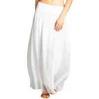 Caspar Faltenrock RO025 eleganter leichter Damen Sommer Rock mit Seidenanteil mit figurfreundlichem Stretch Bund - Made in Italy