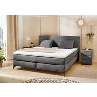 Jockenhöfer Gruppe Boxspringbett Kira in den Breiten 160x200 & 180x200cm, inkl. LED-Bel., USB-Ladeports, 7-Zonen-Matr., Topper, div. Härtegrade