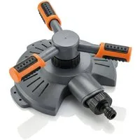 Brandson Kreisregner Garten Sprinkler, 360° Rasensprenger, 3 Arm Rasensnsprikler rotierend, für Flächen bis 110 m², (1-St), Wassersprinkler, Bewässerungssystem, Gardena kompatibel, 3/4 Zoll
