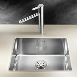 Blanco Claron Spüle 521575 450-U, 49 x 44 cm, Edelstahl Seidenglanz, ohne Ablauffernbedienung