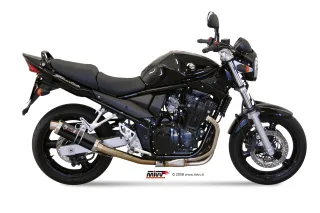 Sport Auspuff MIVV GP Steel Black für Suzuki GSF 650 Bandit Bj 2005-2006 Typ:B5 mit ABE