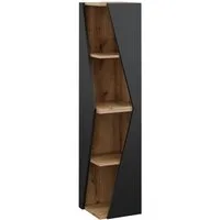 Vicco Hochschrank Benno, Anthrazit/Eiche, 31.6 x 70.5 cm mit 3 Ablagen (1-St)