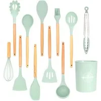 Intirilife Kochbesteck-Set (Set, 12-tlg., Set), Küchenutensilien Set Zange Schneebesen Pfannenwender Schöpfkelle