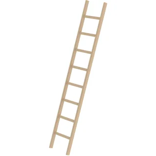 Munk Sprossen-Anlegeleiter Holz ohne Traverse - 033108
