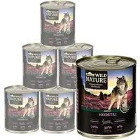 Dehner Wild Nature Heidetal Adult Lamm, 6 x 400 / 800 g Dose Kaninchen, Nassfutter für: Hunde, Nassfutter für ausgewachsene Hunde, glutenfrei