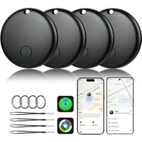 Fyrove GPS-Tracker für Android & iOS-4 St AirTag SmartTag schlüsselfinder Bluetooth-Tracker (Tracker Tags Key Finder Smarttag schlüsselfinder Luggage, Suitcase)
