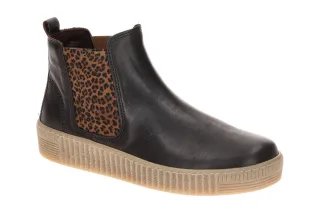 Gabor Damen Stiefeletten 8013.02.015 in Braun moro, Wedge Absatz 1,5cm