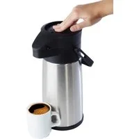 APS Pump-Isolierkanne Budget, 2,2 l, Dreh-Pumpknopf, für bis zu 17 Tassen Kaffee, doppelwandige Isolierung