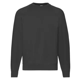 Fruit of the Loom - "Classic" Sweatshirt für Herren Raglanärmel (Schwarz)